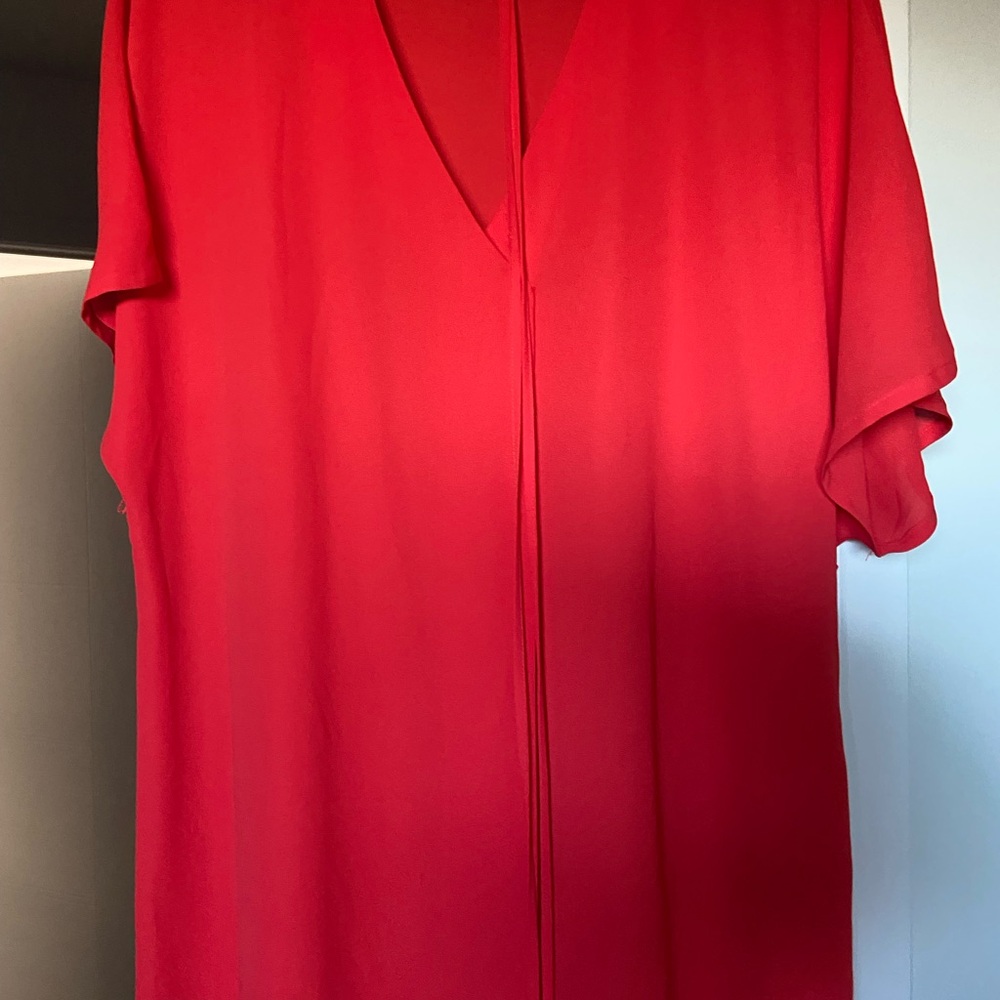 Elegant Red V-Neck Women's maternity Top